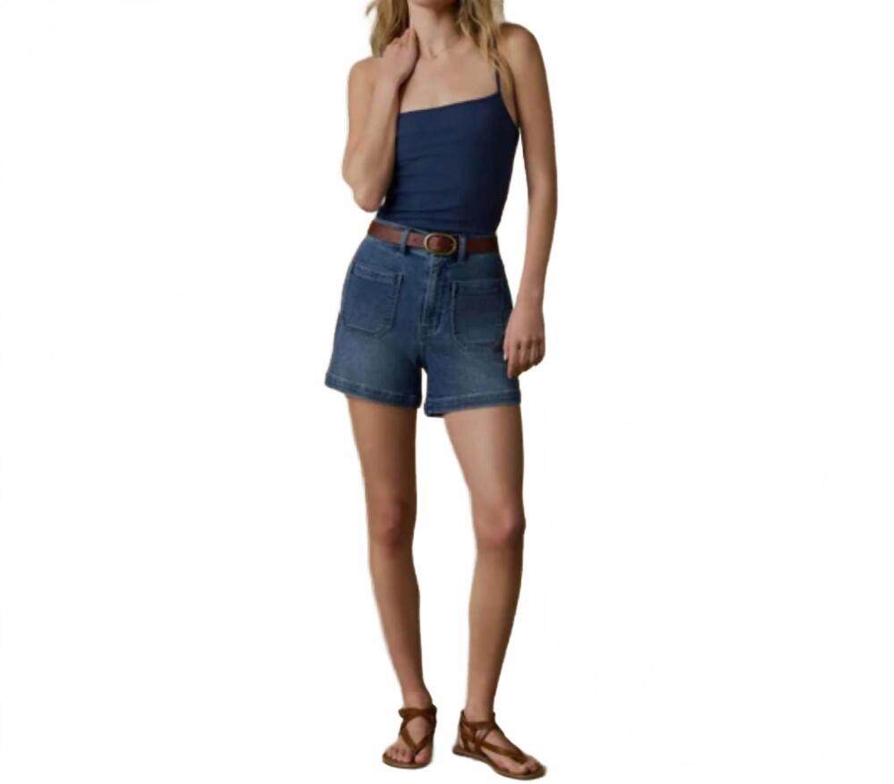 NEW FAHERTY stretch terry patch pocket short in riverton